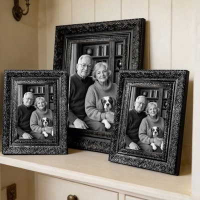 5" x 7" Black 3 PCS Warm Picture Frame for Housewarming Gifts