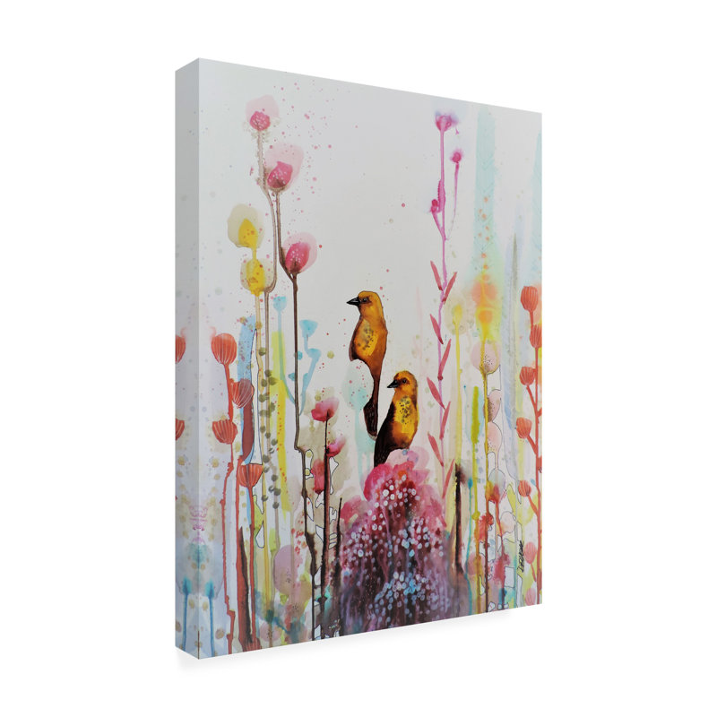 Art sur toile Sylvie Demers «Les Explorateurs», H 19 po x l 14 po x P 2 po