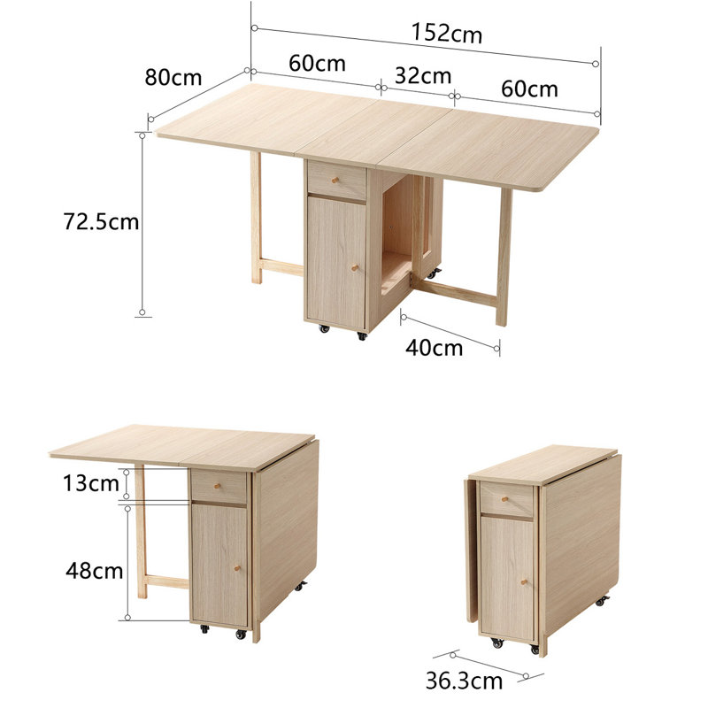 Dining Table, One Table with 2 Chairs