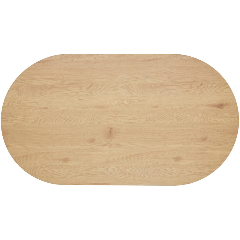 Oakpark Oval Metal Base Dining Table, Oak, Oak
