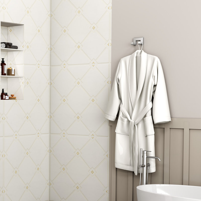 Double Wall Mounted Robe Hook, Brushed Nickel