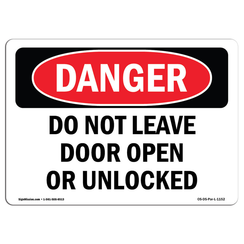 Danger Sign, 18" H x 24" W x 0.1" D