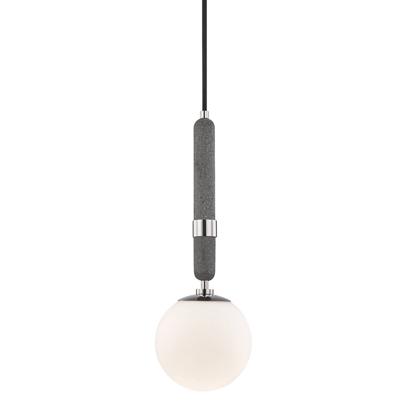 Harley 1 - Light Single Pendant, Polished Nickel, 20" H x 7" W x 7" D