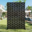 Moderne L 47 po x l 16 po x H 72 po en acier galvanisé noir intimité creusée galvanisée (1 paquet)-124959102-124959098