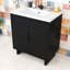 Meuble-lavabo 30 po avec lavabo en résine encastré et portes à fermeture en douceur-1010749589