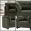 Fauteuil d'appoint surdimensionné en chenille vert avec pieds en bois - Chaise longue moelleuse pour le salon et la chambre à coucher-582608663