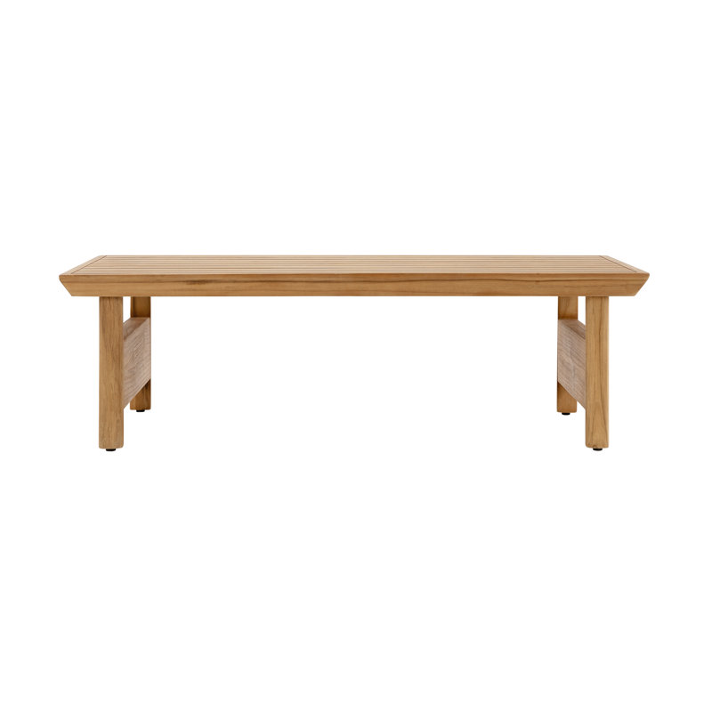 Table basse d'extérieur Everlee, teck naturel FSC