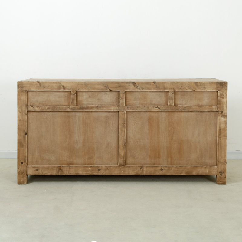 72'' W Solid Wood Sideboard, Brown