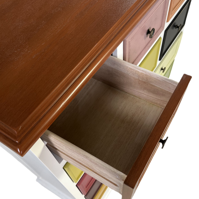 Multi-function drawer accent chest, Brown/White