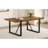 Rustic Industrial Rectangular Wood Dining Table For 4-6 Person, Thick Engineered Wood Color Tabletop And Black Metal Legs,Desk For Kitchen Dining Living Room-743372338-743372339