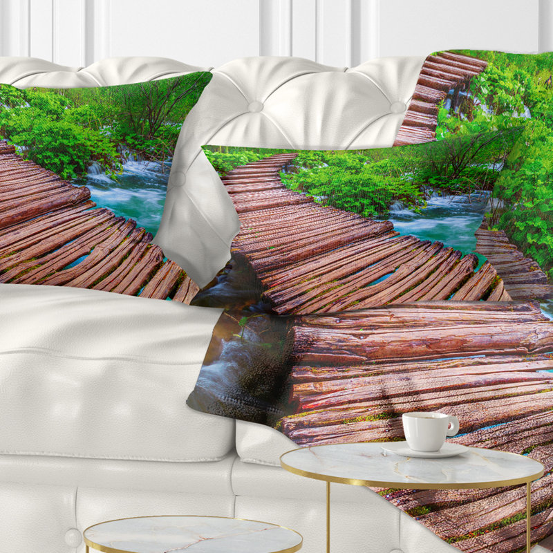 Coussin lombaire paysage en bois dans un parc national