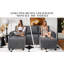 3 Seater Linen Blend Sofa Bed-1253159420
