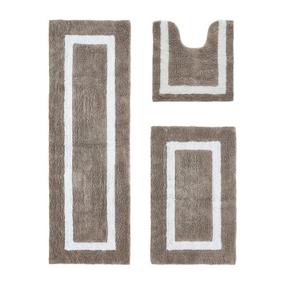 Atle Reversible Cotton Tufted Bath Rug Set