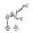 Mount-it Silver Motorized Adjustable Multi Screen Desk Mount for 32" Monitor Screen Holds up to 19.8lbs