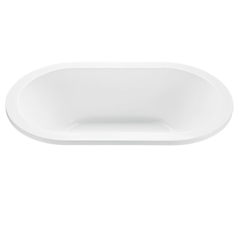 New Yorker 2 Soaking Acrylic Bathtub - 66 x 42, Drop In, White, 22.75" H x 65.5" W x 42" D