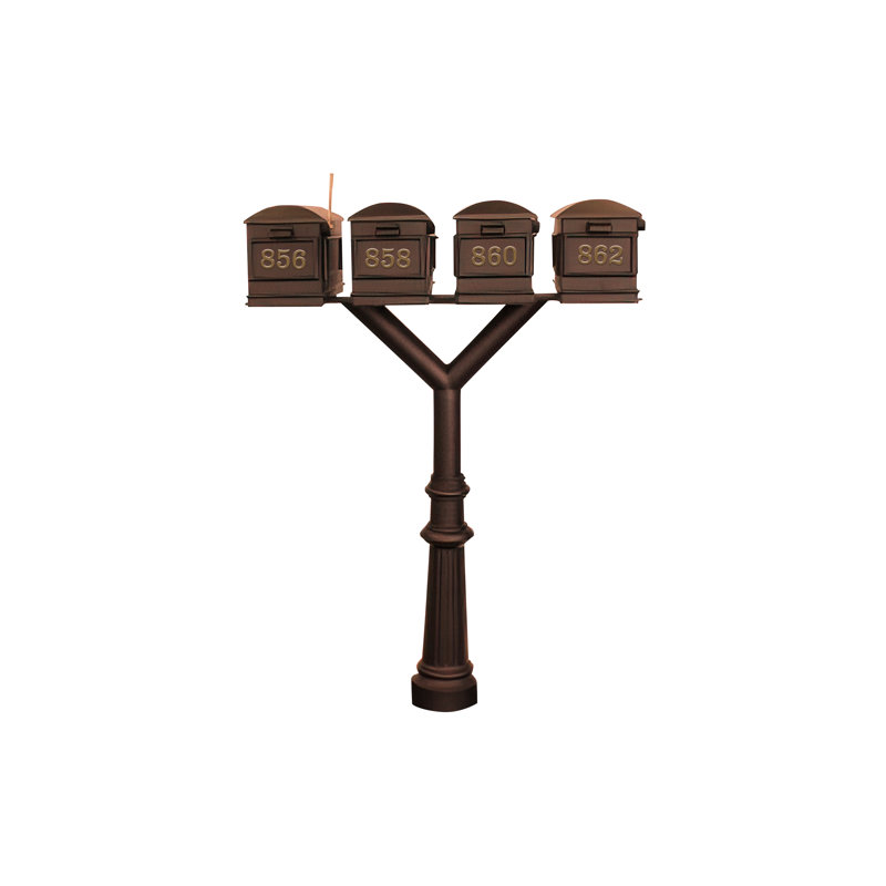 Poteau à cannelures multiples H 72,375 po Penfield, Bronze