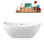 Baignoire de trempage en acrylique avec drain et plateau en bambou Streamline