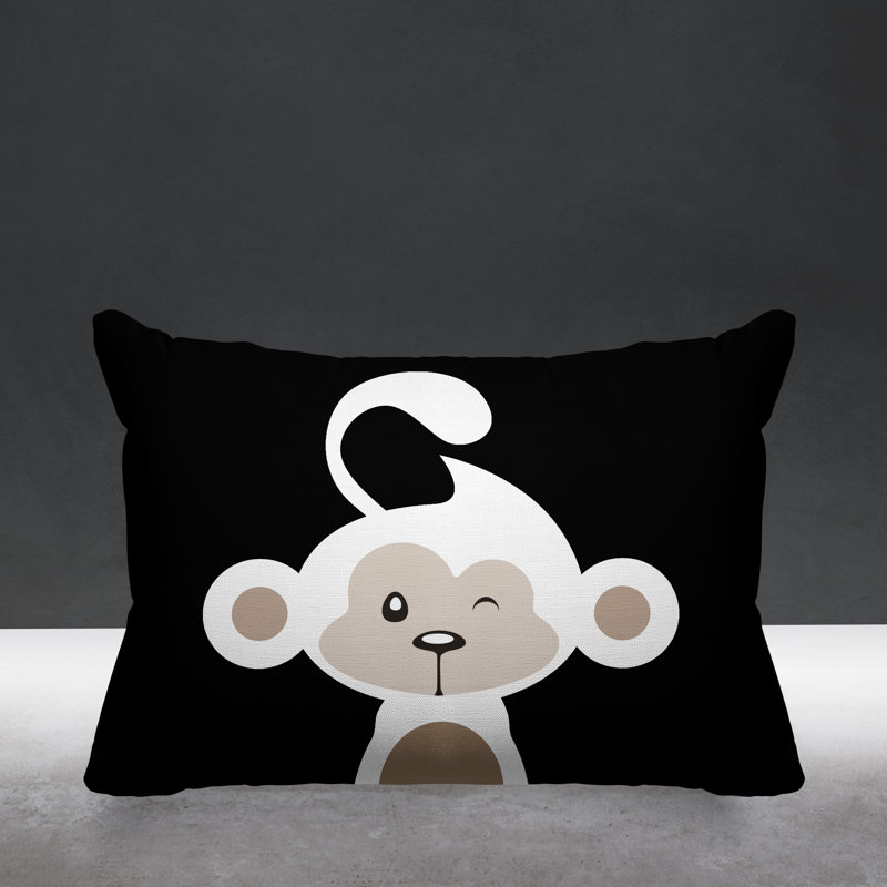Coussin intérieur Ollie, Noir, 14 po x 20 po, Rectangle
