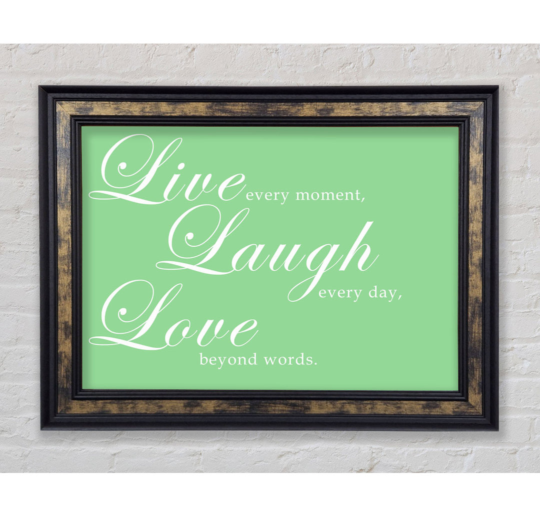 Live Laugh Love 2 - Einzelne Bilderrahmen Kunstdrucke