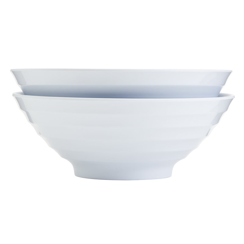 INFUSE 2-Piece Melamine Nesting Ramen Bowl Set, White