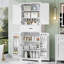 Rangement pour salle de bain - Tablette ajustable, blanc, basculant, armoire à glissières blanche avec grand panneau, tiroir