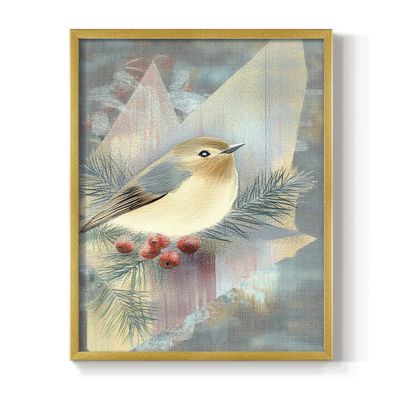 «Christmas Holiday Art» par CLCLIX, bois massif, 30" H x 24" W, Gold