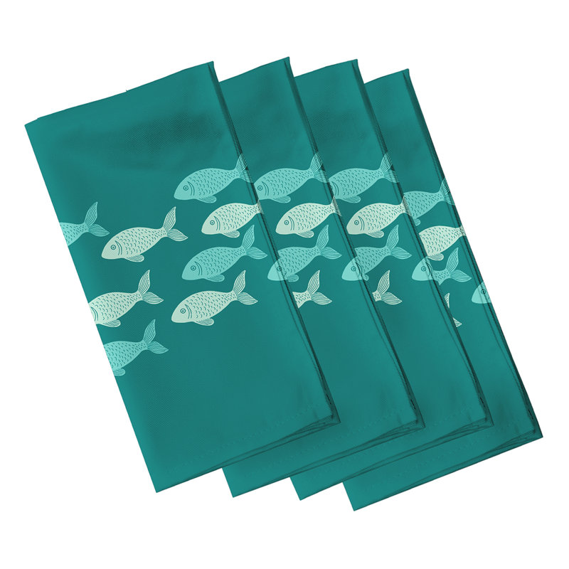 Ensemble de serviettes 4 pièces Eastbourne, L 18 po x L 18 po, Bleu sarcelle