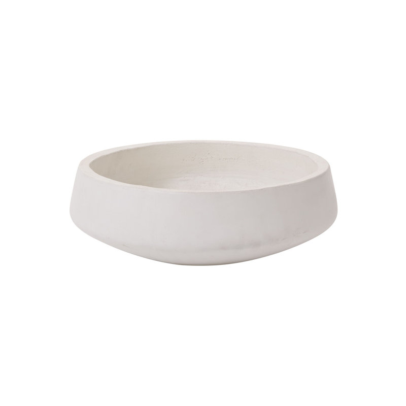  Talkington White Low Bowl, 22" x 8"
