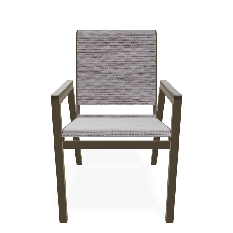 Bazza Outdoor Dining Chair, Fossil, Beachwood