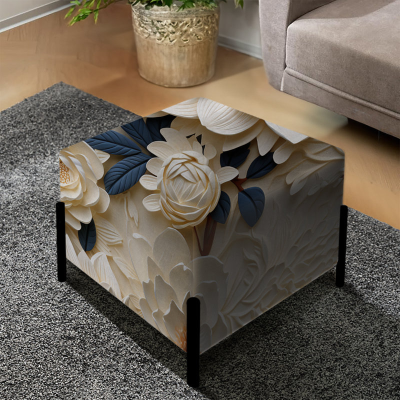 Palla - Repose-pieds carré floral