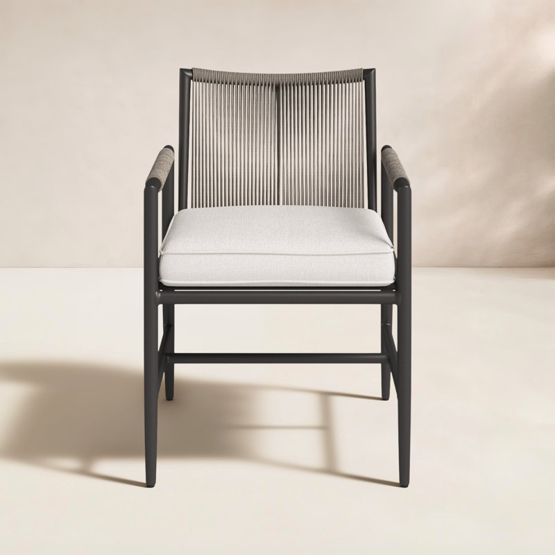 Esme Outdoor Dining Armchair, Echo Ash Sunbrella®