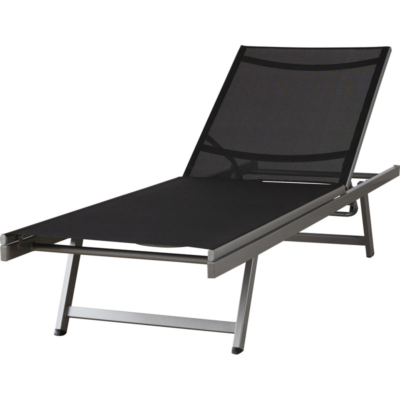Chaise longue inclinable Chee, Noir