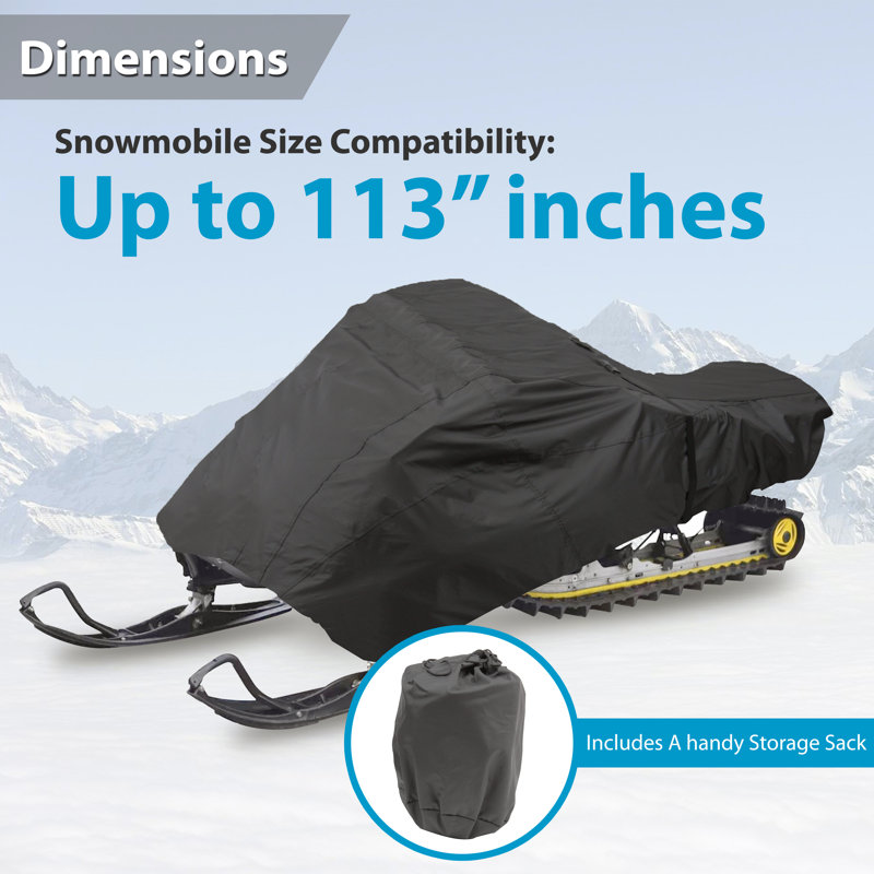 Elastic Mildew Resistant Snowmobile Cover By Pyle, 10.24" H X 7.87" W X 7.87" D