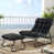 Coussin gris foncé / structure noire