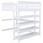 Lit mezzanine double blanc avec rangement et poste de travail - Tablettes robustes et spacieuses-1605930940-1605930943