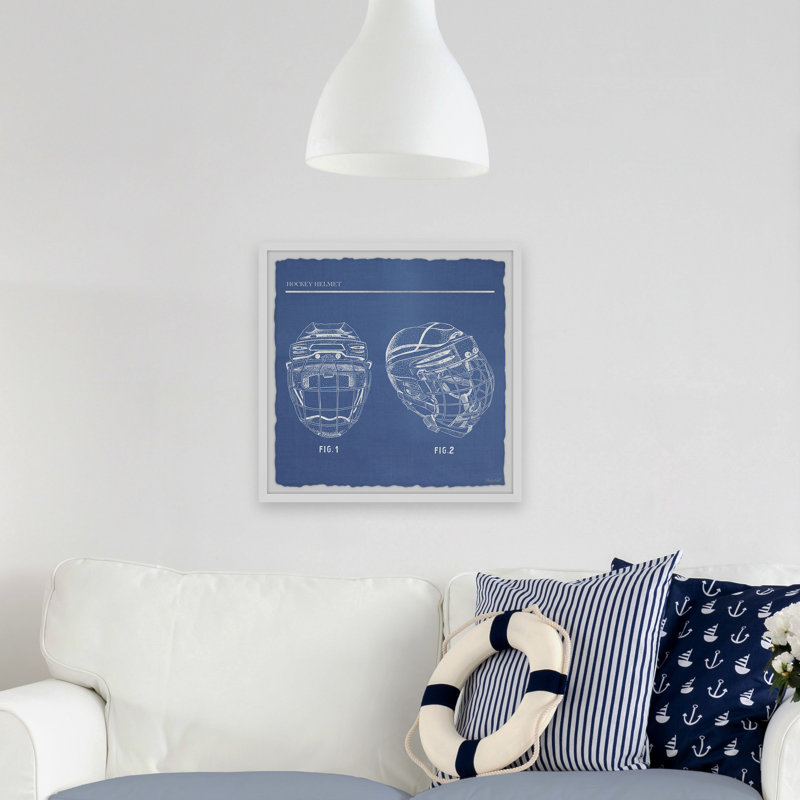 Rosado Wrapped Canvas Print, 51cm H x 51cm W, Blue, White
