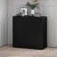 Buffet décoratif avec rangement, buffet cannelé avec tablettes réglables-1457323263