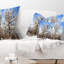 Coussin décoratif «Beautiful Winter Evening View» - paysage imprimé-1394891344-1471552583