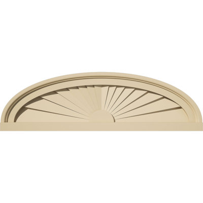 Elliptical Signature Urethane Pediment, Primed Tan