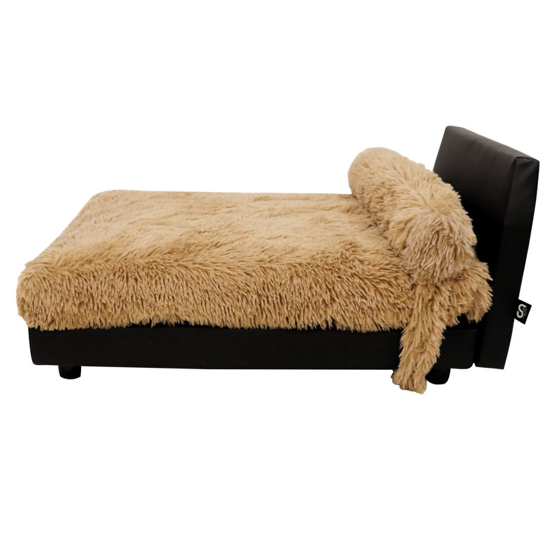 Lit orthopédique pour animaux Mid-Century, Grand (H 18 po x l 24 po x P 36 po), Fauve
