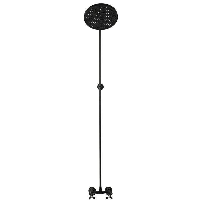 Combinaison de douche murale Kingston Brass Kingston, Noir mat