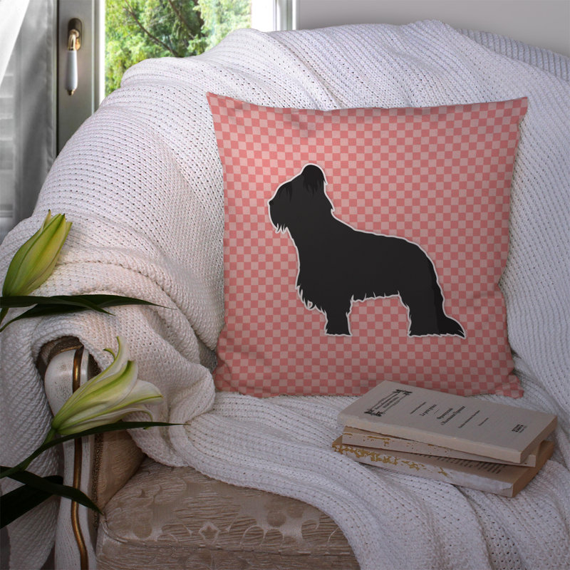 Coussin décoratif intérieur/extérieur brie, H 14 po x l 14 po x P 3 po, Rose