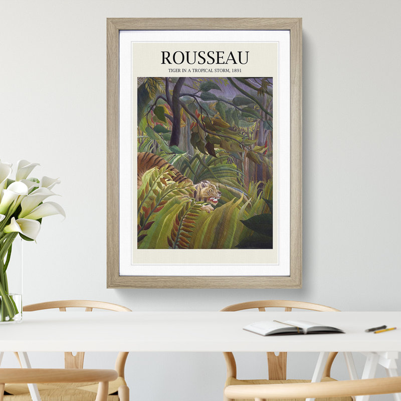 Surprise by Henri Rousseau - Single Picture Frame Print, 36cm H x 27cm W x 2cm D, Oak Framed