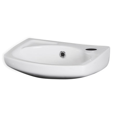 Nuie Melbourne 350mm L x 280mm W White Vitreous China U-Shaped Sink with Overflow