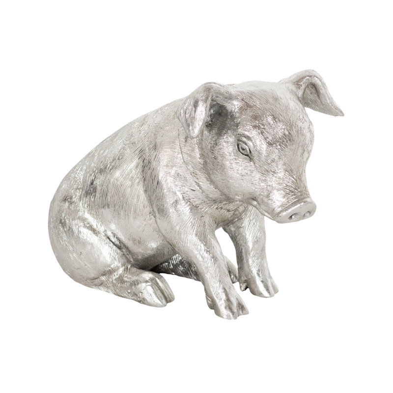 Dusek Sitting Piglet Tabletop Sculpture