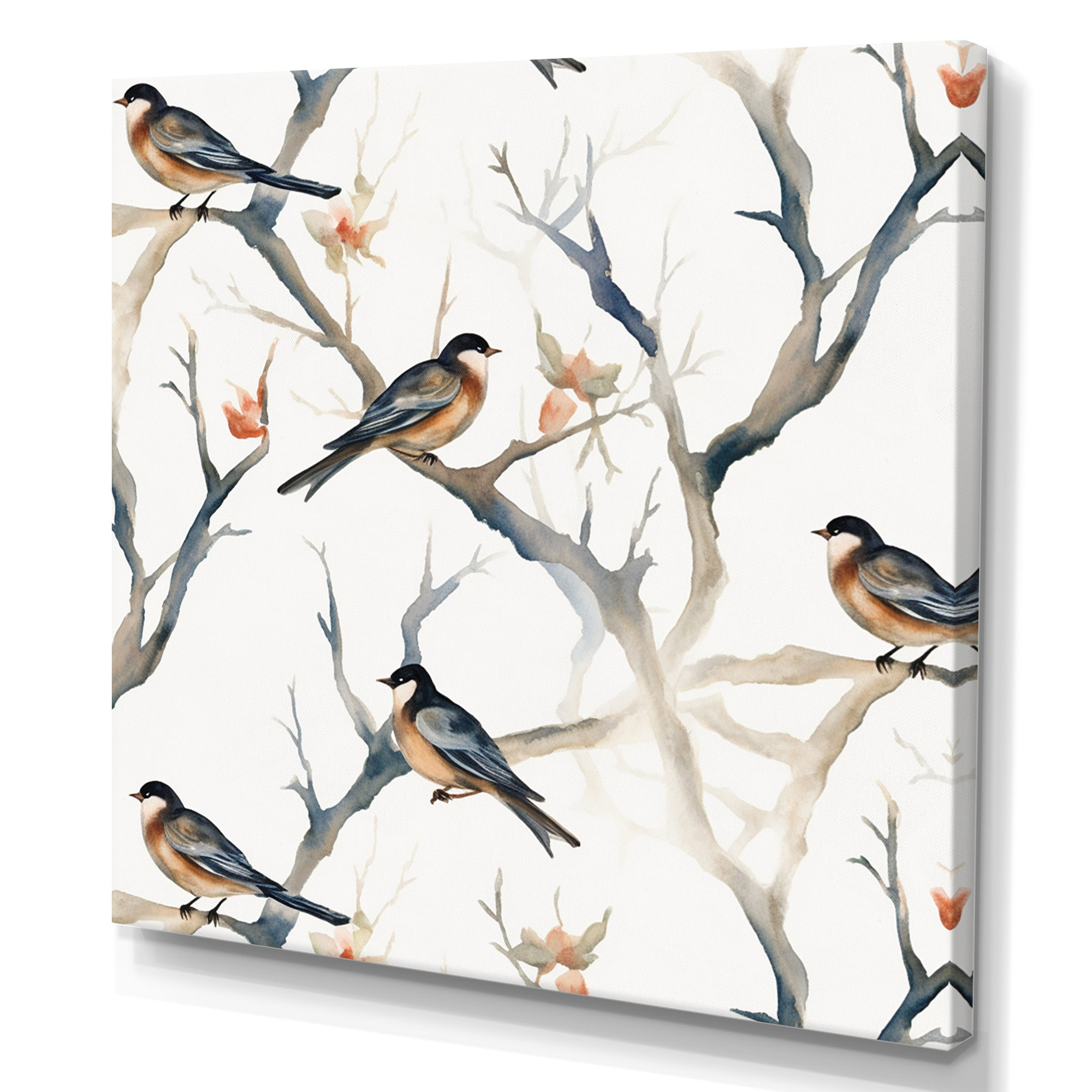 Red Barrel Studio® Little Birds On The Tree Branches III Framed On ...