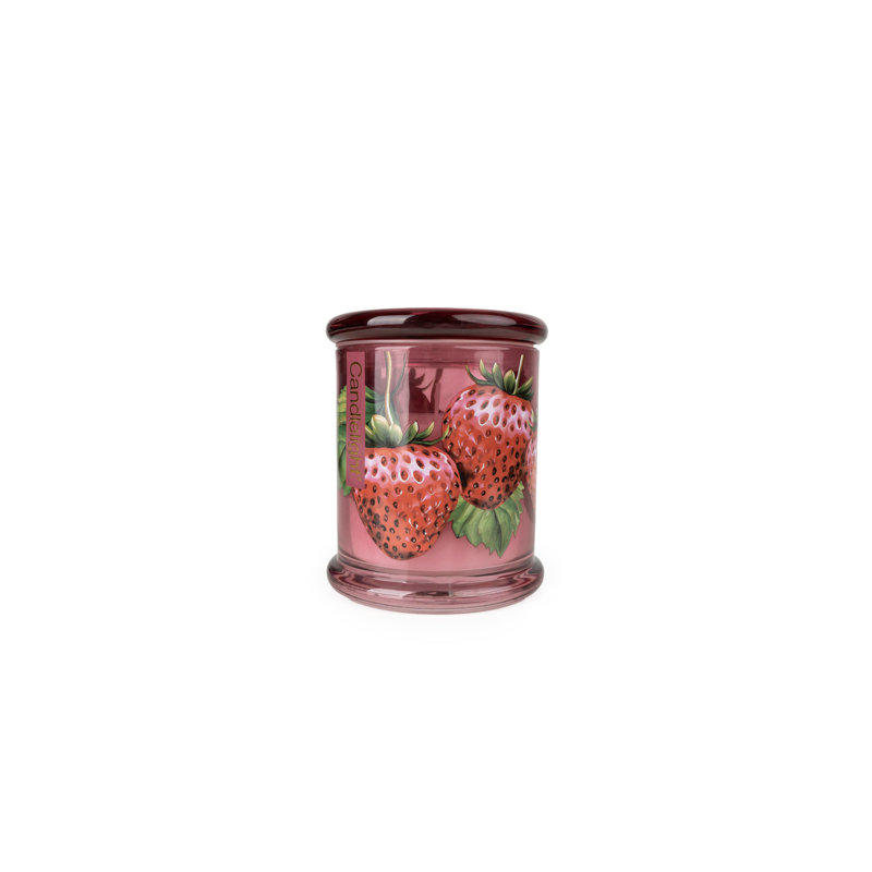 Fruity Scented Jar Candle with Glass Holder