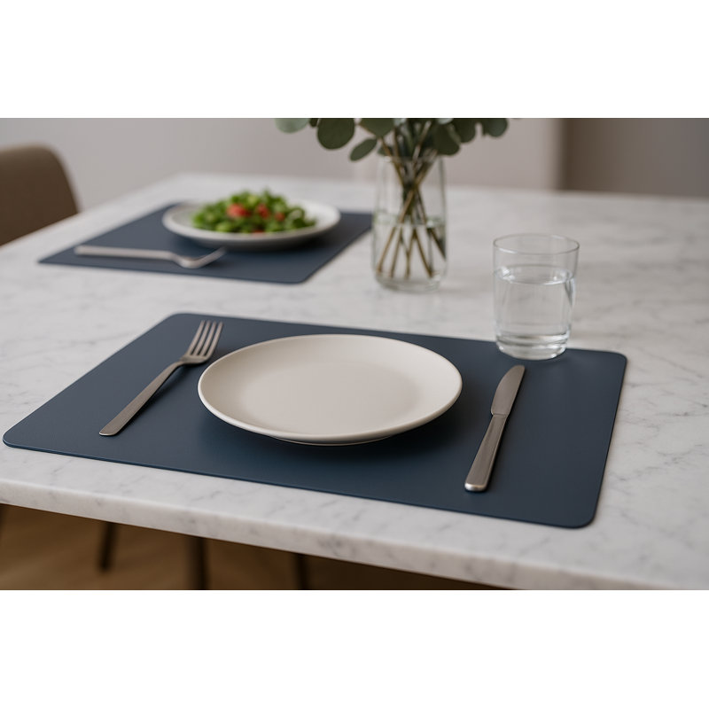 Ensemble de napperons en cuir 13 po, Marine