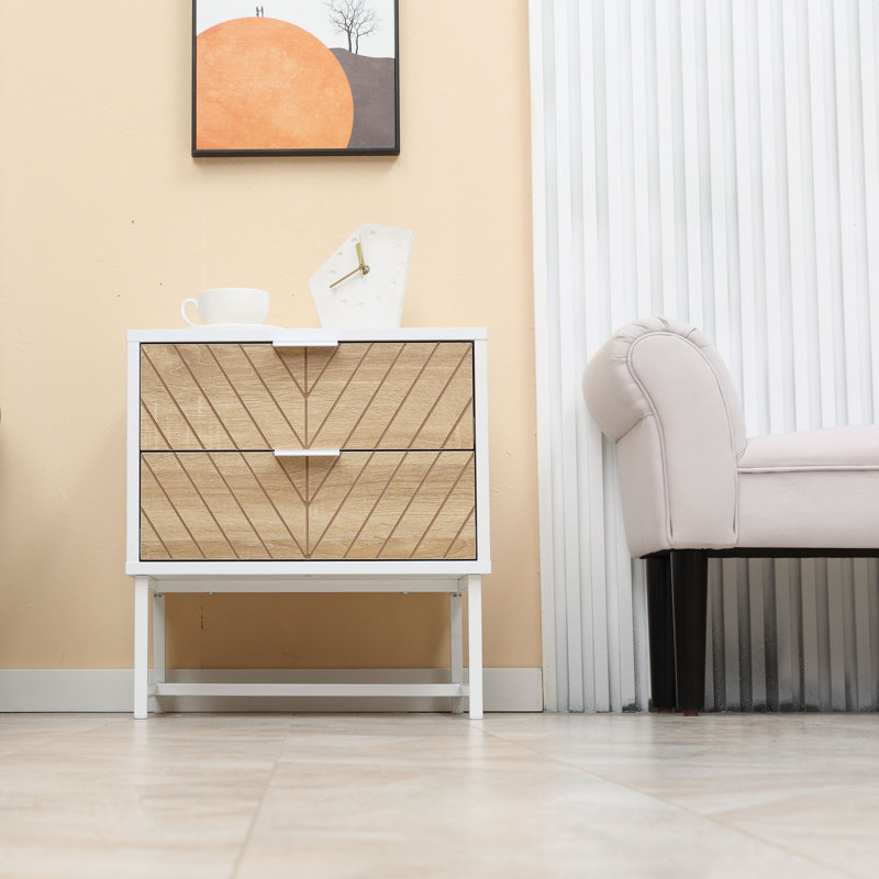 Calynne 45cm W Manufactured Wood Bedside Table