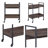 Jerrick Walnut & Black Finish Serving Cart